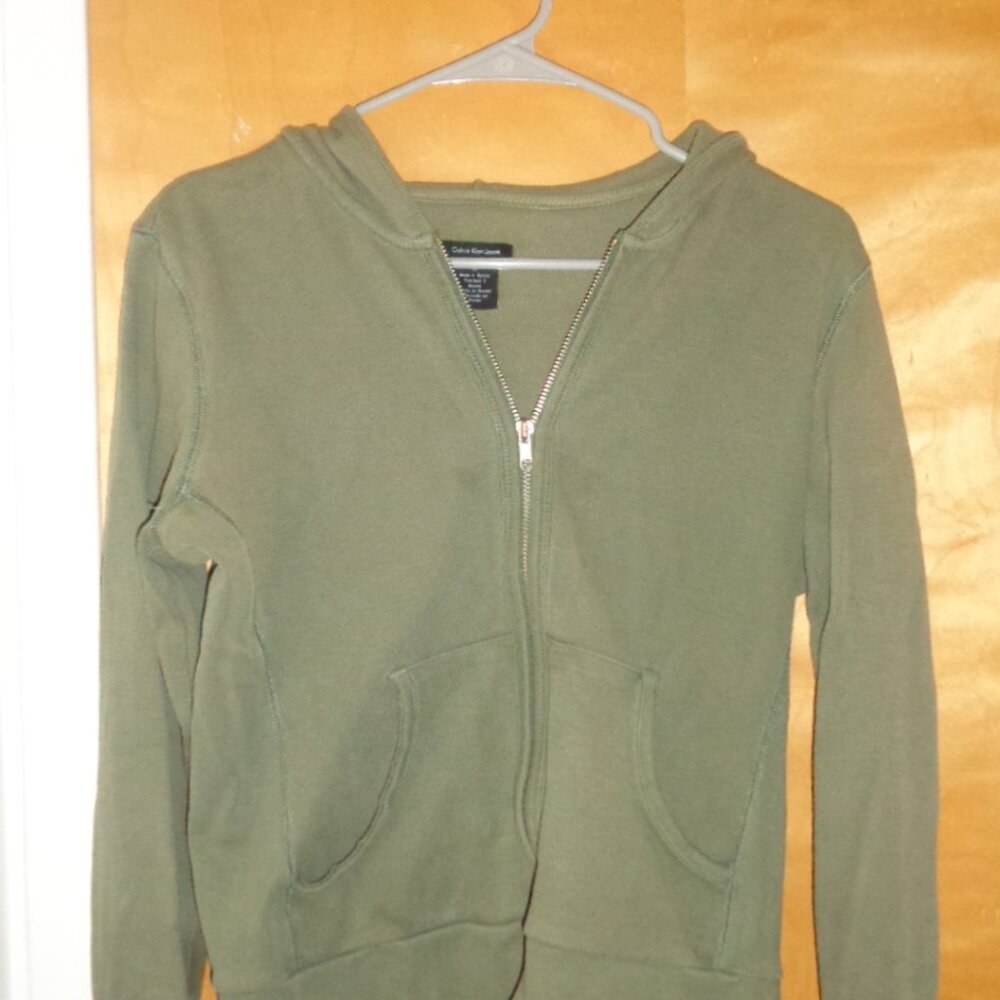 Olive Green Zip Up Jacket
